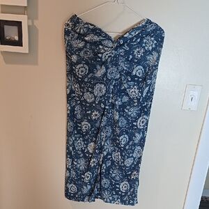 Zara Skirt Floral Blue Women's Swim Cover-Up